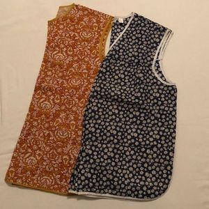 2 Vintage Floral Smocks